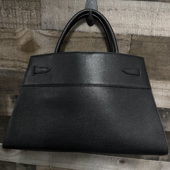 Veronica Beard Large Dash Tote Bag Black Pebble Leather with Dust Cover NEW - Picture 5 of 9